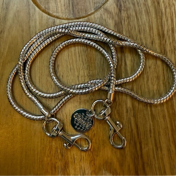 Clare V Handbags - Clare V CROSSBODY STRAP SILVER SNAKE NWT 5mm 44.5 inches long retail $115